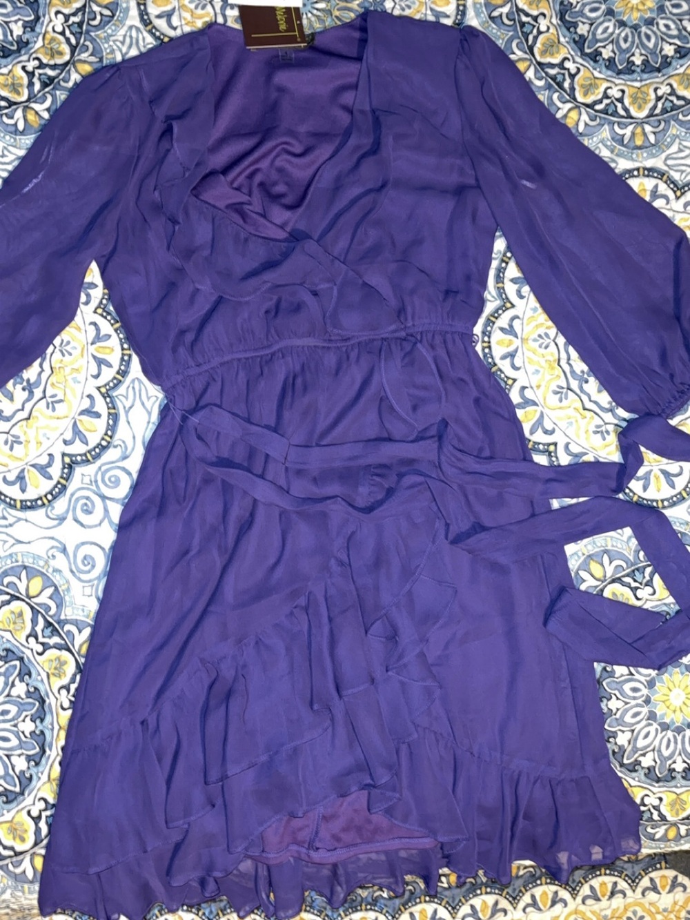 Purple Ruffle Dress small - Picture 2 of 4